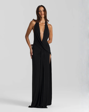Women's Halter Neck Backless Maxi Dress