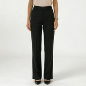 Women's Straight Fit Mid-Rise Trousers