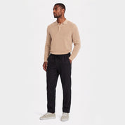 Men's Linen Blend Trousers with Drawstring Waist