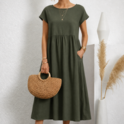 Women's Midi Dress with Pockets