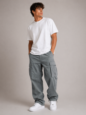 Men's Relaxed Fit Cargo Trousers with Pockets