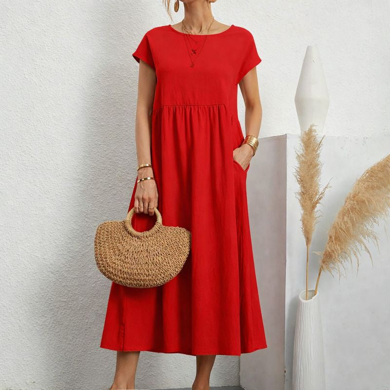 Women's Midi Dress with Pockets