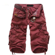 Men's Cotton Cargo Shorts with Snap Pockets