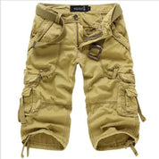 Men's Cotton Cargo Shorts with Snap Pockets