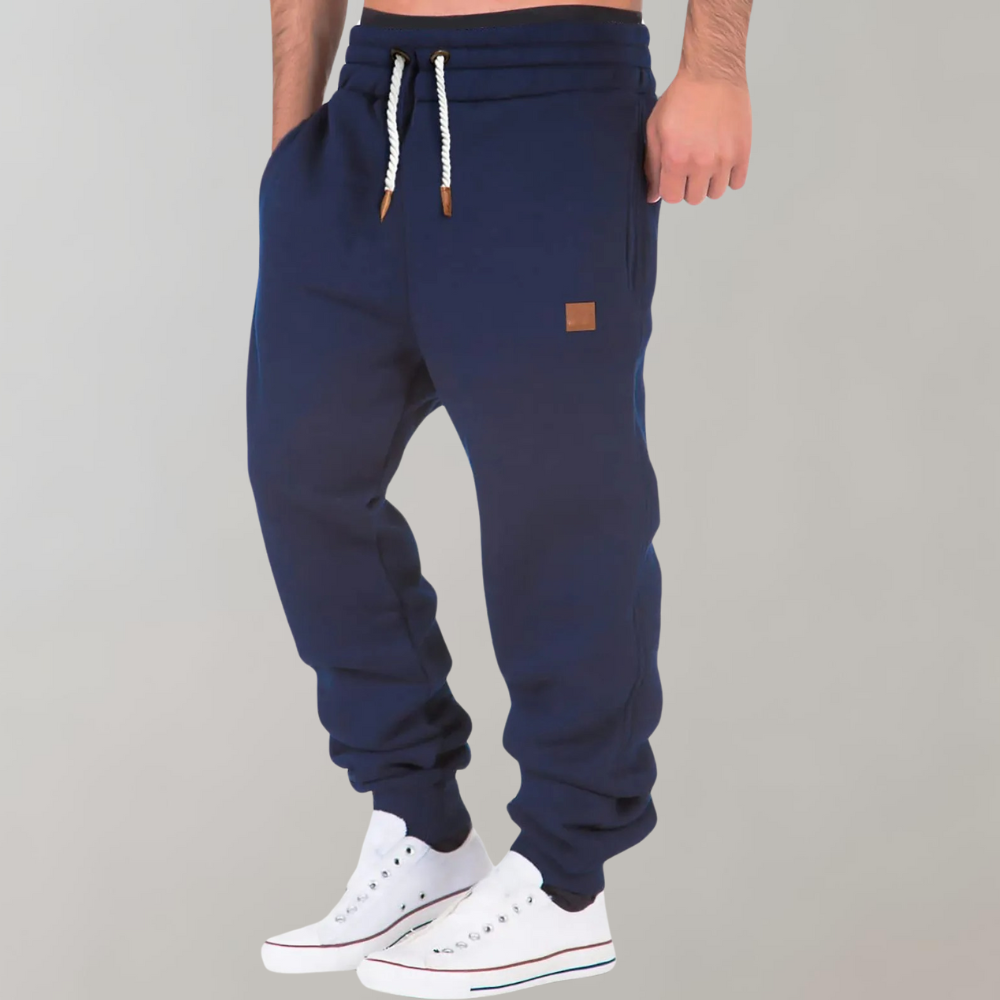 Men's Fleece Joggers with Drawstring Waist