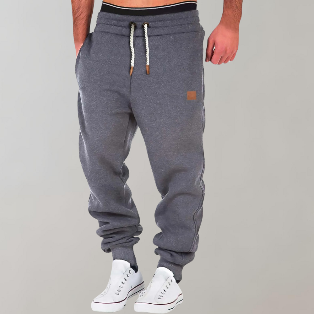 Men's Fleece Joggers with Drawstring Waist
