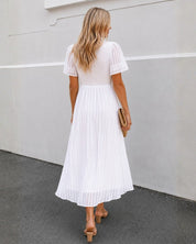 Women's Cotton Smock Midi Dress with A-Line Fit