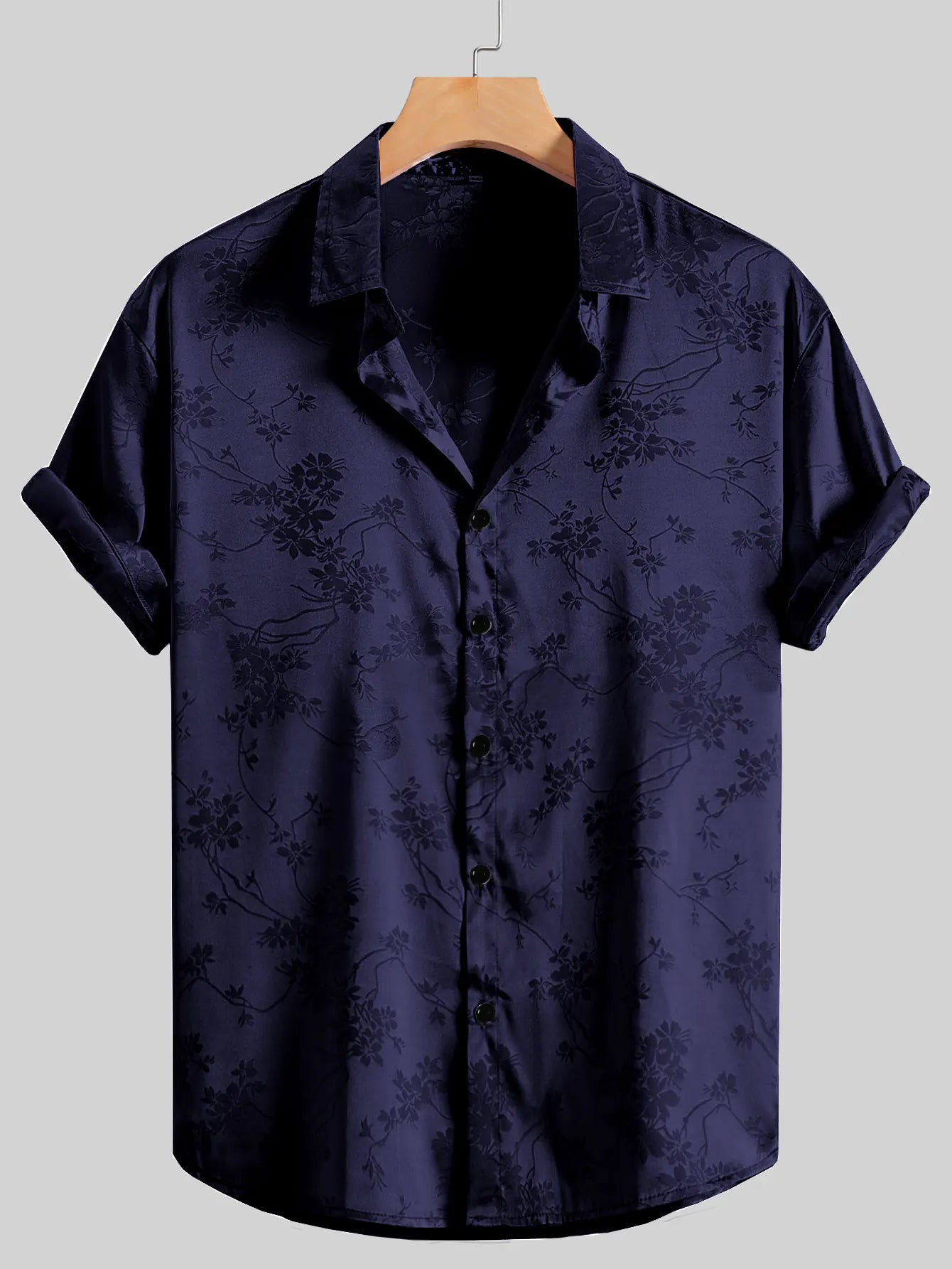 Men's Floral Print Short Sleeve Shirt