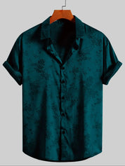 Men's Floral Print Short Sleeve Shirt
