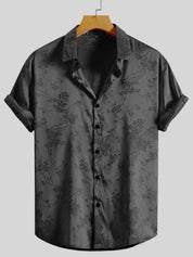 Men's Floral Print Short Sleeve Shirt