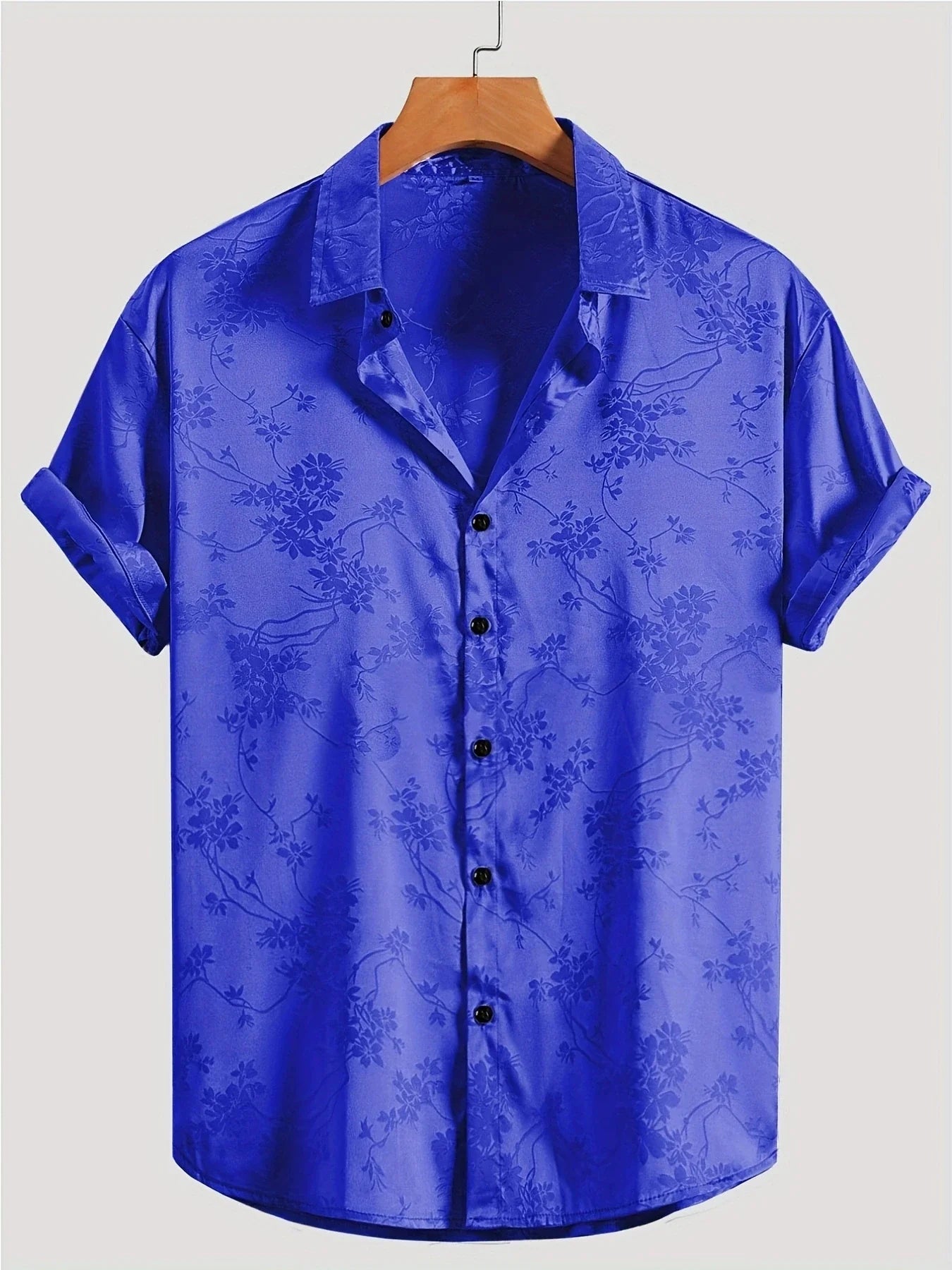 Men's Floral Print Short Sleeve Shirt
