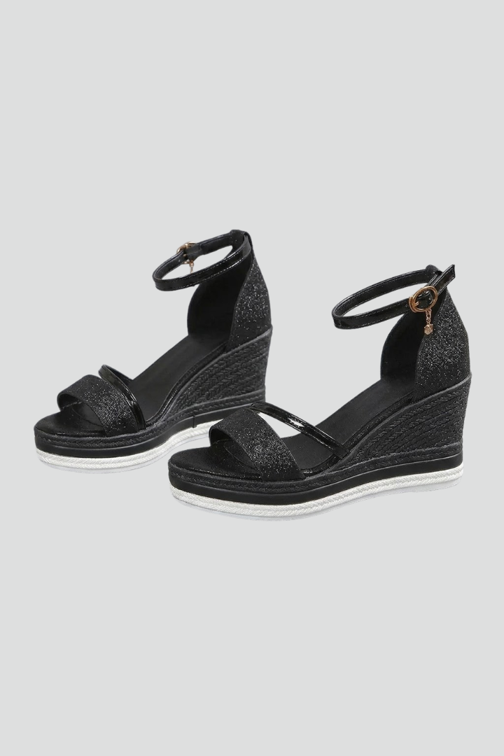 Women's Wedge Sandals with Ankle Strap