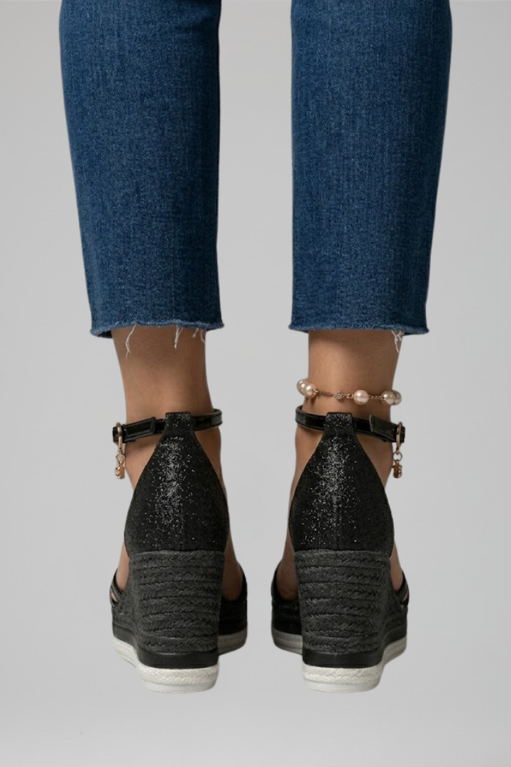 Women's Wedge Sandals with Ankle Strap