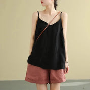 Women's Relaxed Camisole Vest Top with Curved Hemline
