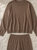 Margot soft knit lounge set, close-up detail, Cedar Atelier