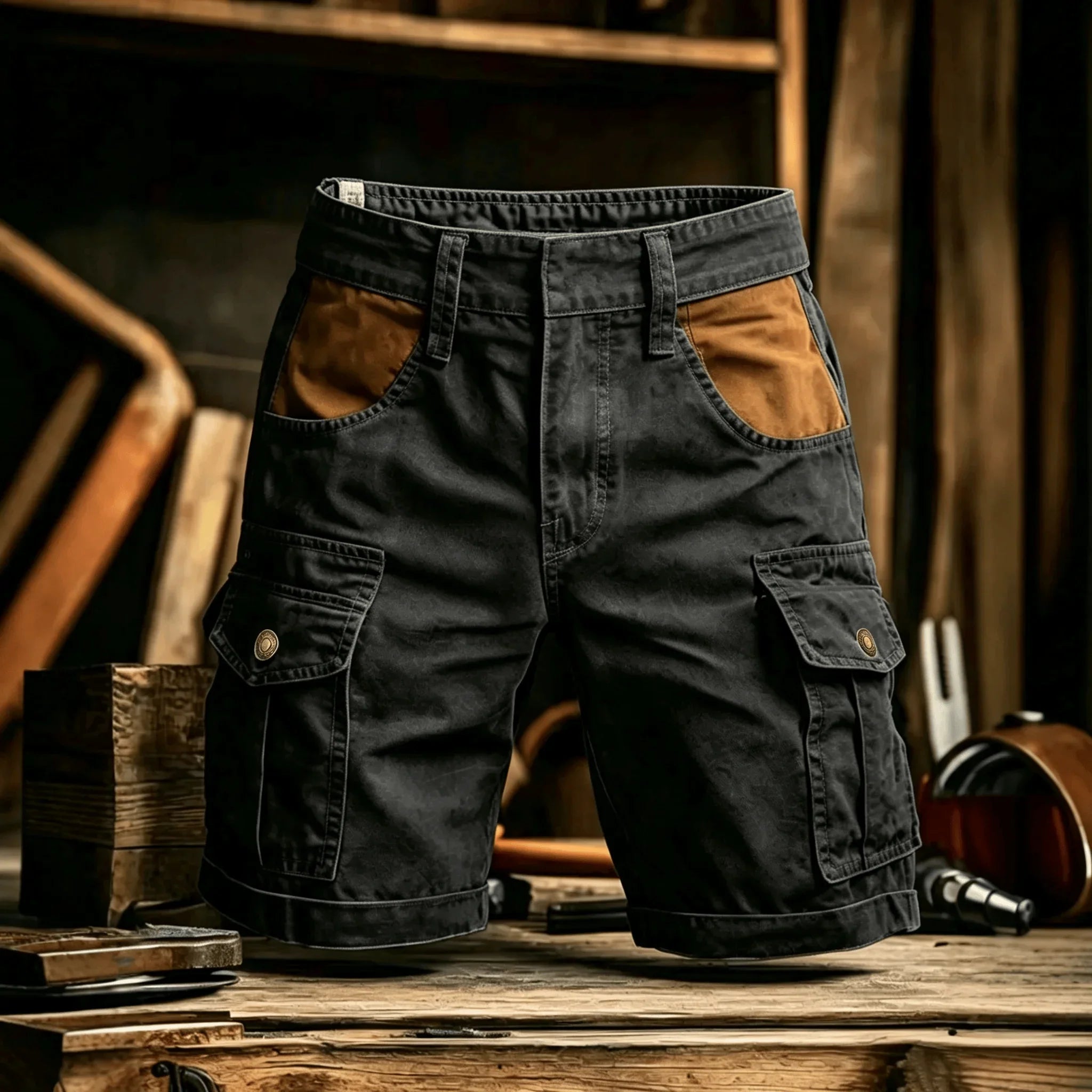 Men's Relaxed Fit Cargo Shorts with Multiple Pockets