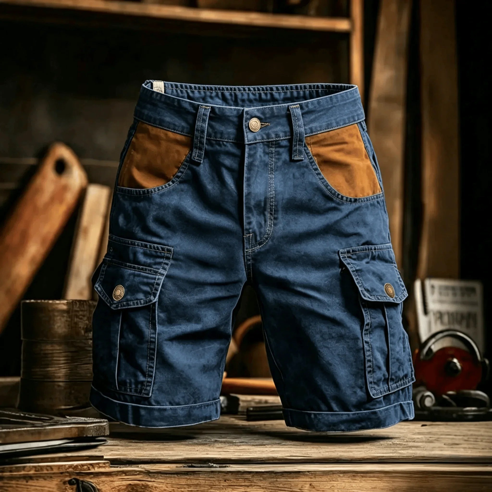 Men's Relaxed Fit Cargo Shorts with Multiple Pockets