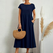 Women's Midi Dress with Pockets