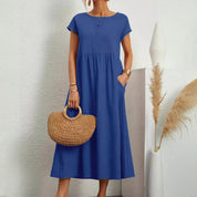 Women's Midi Dress with Pockets