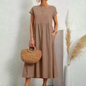 Women's Midi Dress with Pockets